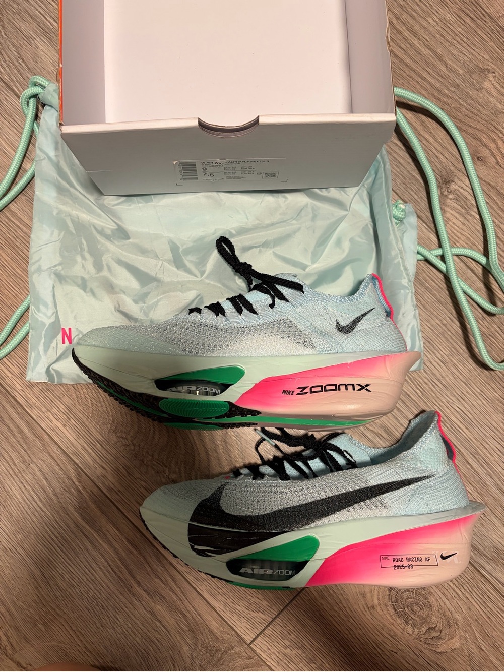 Women’s Nike Air Zoom alphafly next 3 Racing Shoes — Mint, blue, green